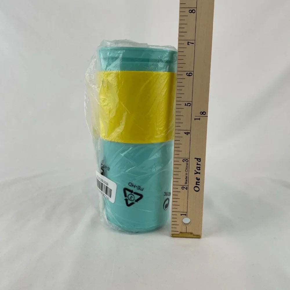 Tupperware Eco To Go Tumbler Aruba Sunkissed Hot Cold Cup‎ Yellow Blue NEW